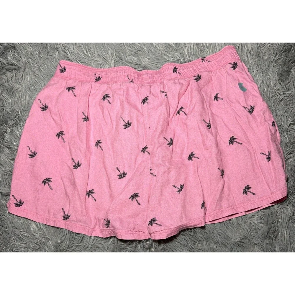 Victoria's Secret‎ PINK Logo Cotton Elastic Waist PJ Short Sleepwear Pink XS